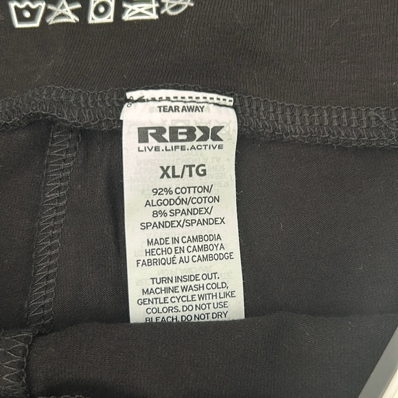 RBX Cotton Spandex Black Biker Shorts SizeXL. NWT. - Picture 9 of 9